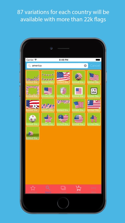 Flag Filter - with country, states, soccer, football filters