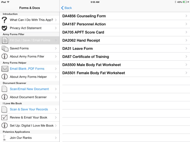 soldier forms and documents on the app store leave form da 31