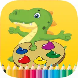 Dinosaur Paint and Coloring Book - Free Games For Kids app icon