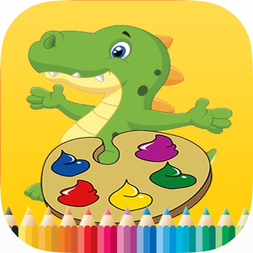 Dinosaur Paint and Coloring Book - Free Games For Kids icon