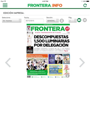 Frontera para iPad screenshot 2