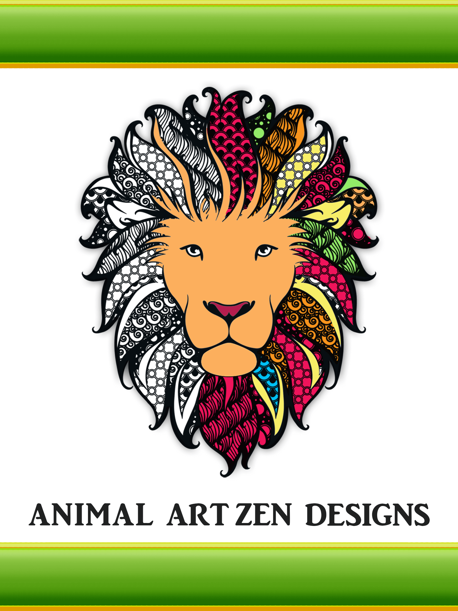 Animal Art Zen Designs - Relaxing Coloring Book for Adults screenshot 6