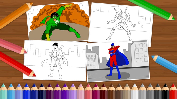 Superheroes - Coloring Book for Little Boys and Kids