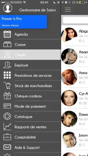Capture d'écran de Gestion RDV Salon & Barbier sur iPhone 1