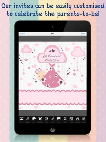 Screenshot #6 pour Baby Shower Invitations