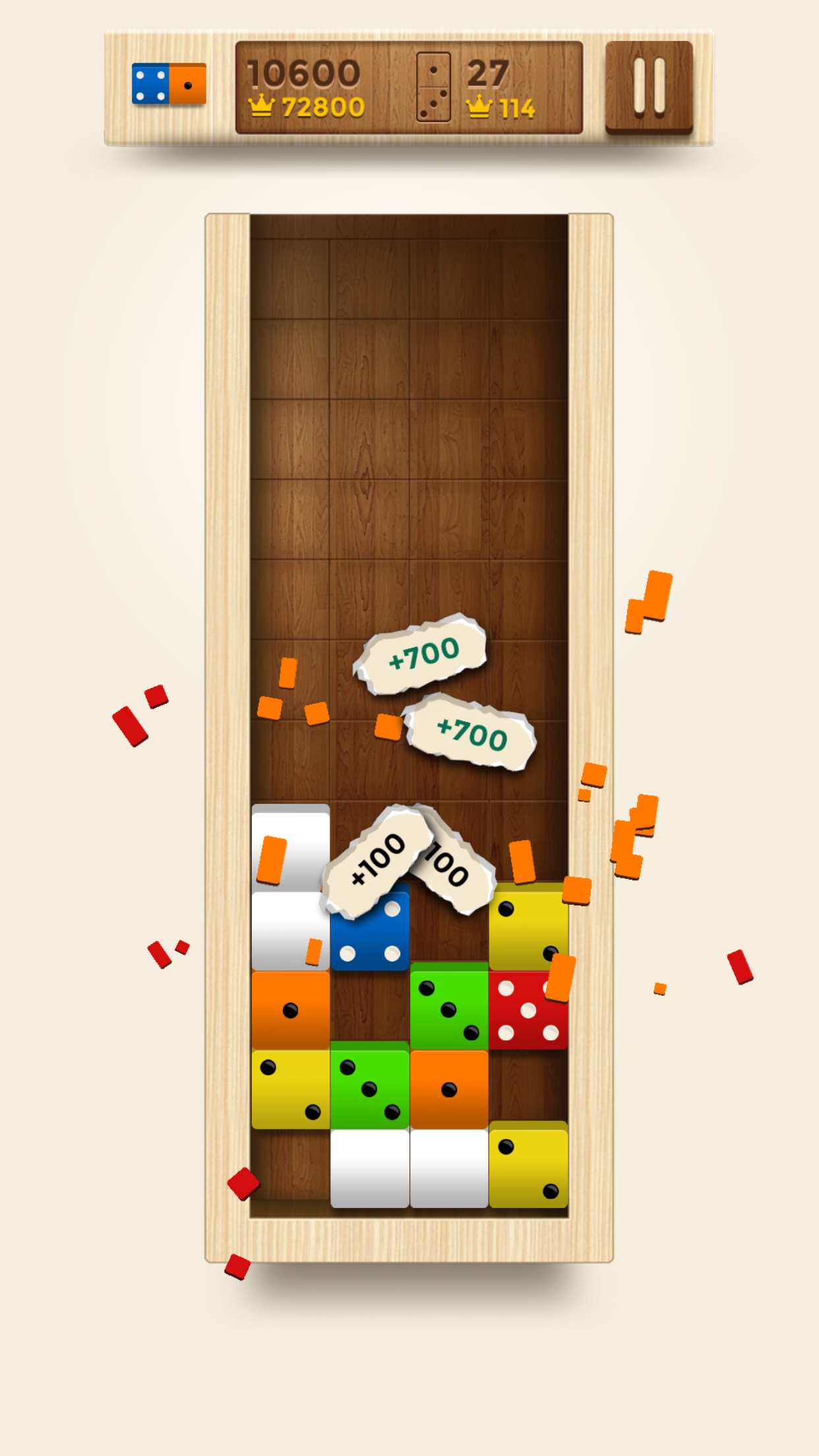 Domino Fit - 10/10 Merged Blocks (Dominoes puzzle games)
