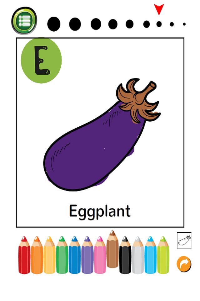 ABC Fruits And Vegetables Coloring Book: Learning English Vocabulary Free For Toddlers And Kids! screenshot 4