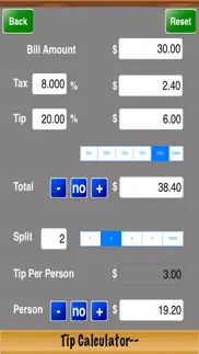 tip calculator-- iphone screenshot 2