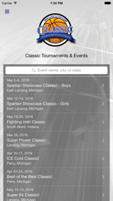 Classic Tournaments & Events screenshot