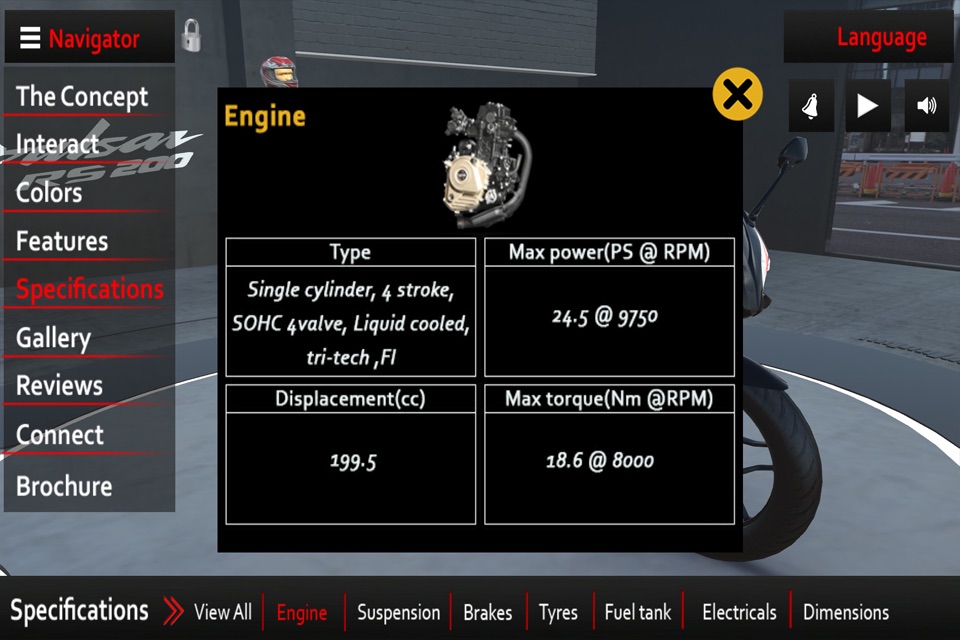 Bajaj Pulsar RS200 Interactive screenshot 3
