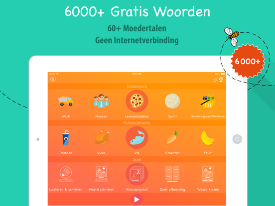 6000 Woorden - Leer Gratis Spaans met FunEasyLearn iPad app afbeelding 1