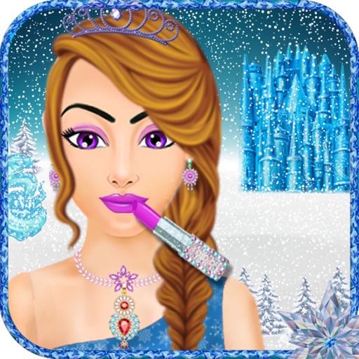 Принцесса льда макияж салон: Лед замороженных принцесса спа, & платье Up макияж - девочек игры для девочек