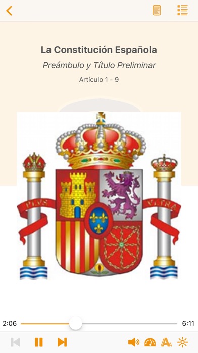 La Constitución Española en AudioEbook Screenshot