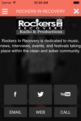 ROCKERS IN RECOVERY RADIO screenshot 3