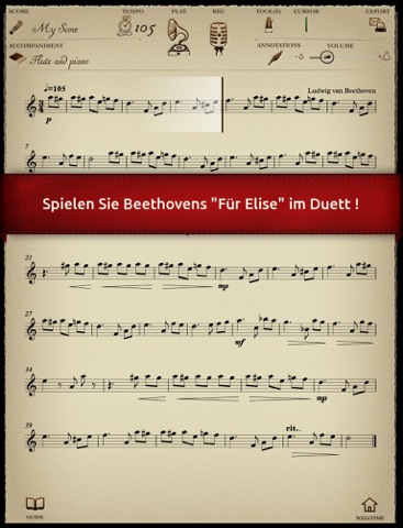 Play Beethoven - "Pour Elise"- Duo avec accompagnement piano screenshot 2