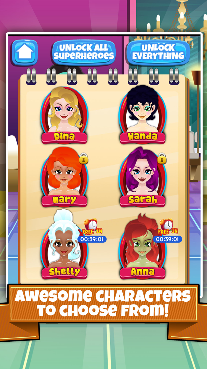 Superhero Girl Wedding Salon - fashion makeup dress up and nail makeover games for kids