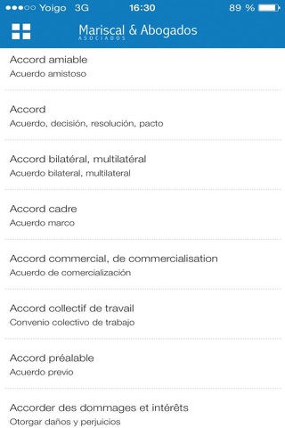 Dictionnaire Français Espagnol - Actualité Juridique en Espagne screenshot 2