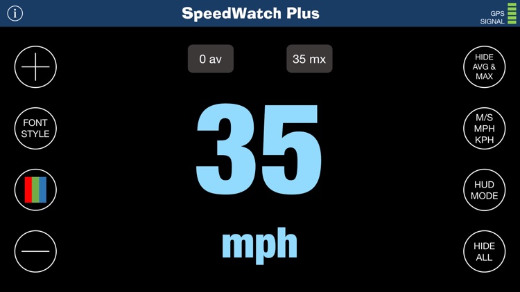 SpeedWatch Plus - a Speedometer and HUD for iPhone, iPad & Watch