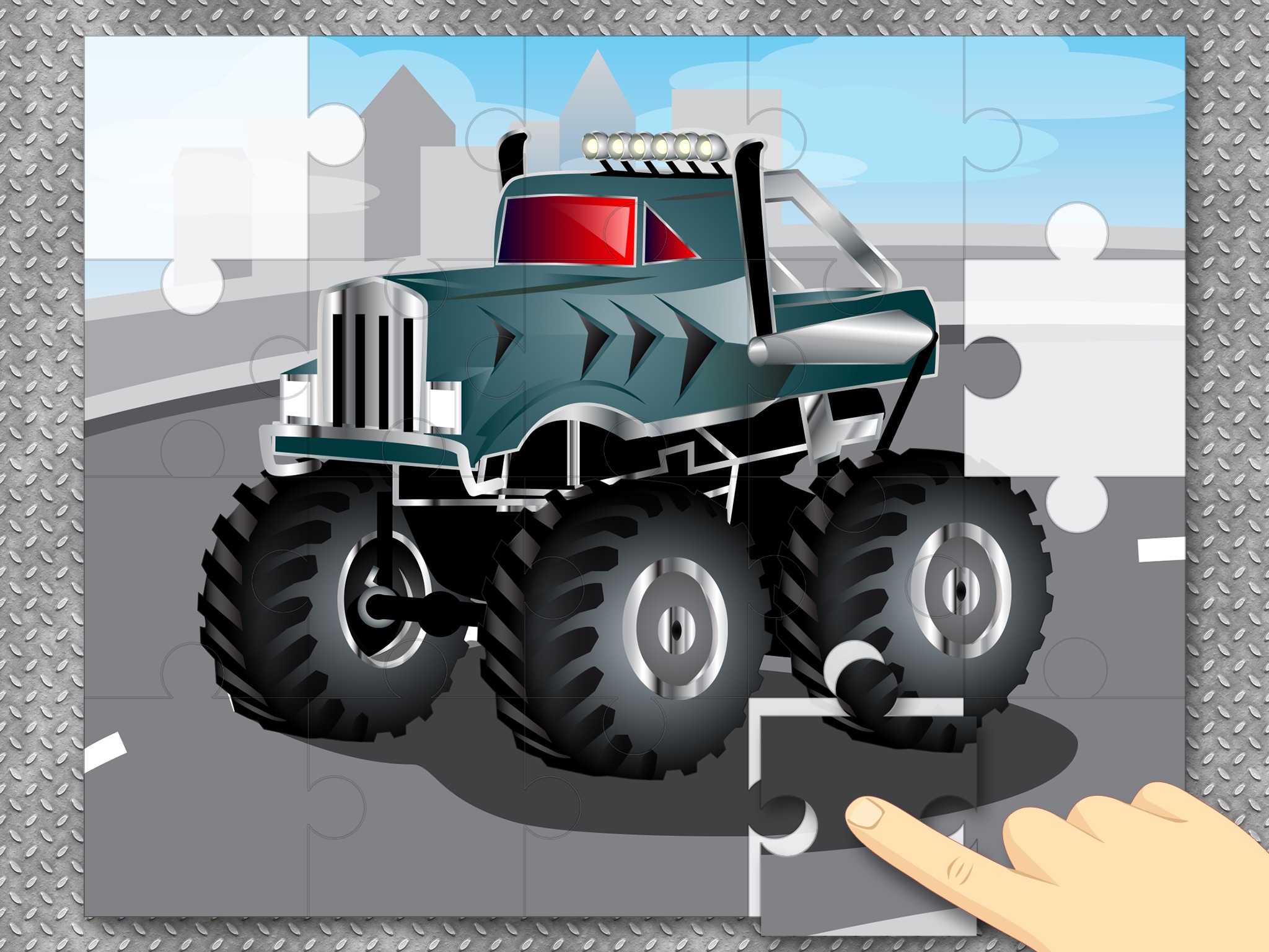 Sports Cars & Monster Trucks Jigsaw Puzzles : free logic game for toddlers, preschool kids and little boys screenshot 4