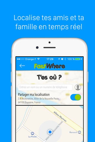 FastWhere - Find GPS location of friends and family in realtime screenshot 2