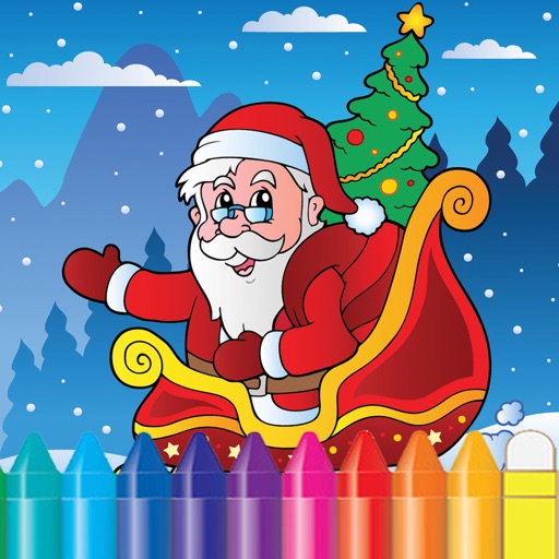 Christmas & Santacros Coloring Book for Kids iOS App