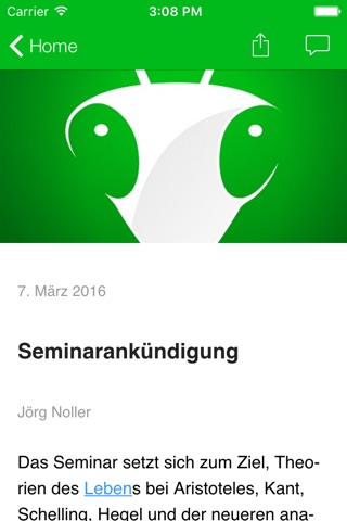 Blogseminar-App screenshot 3