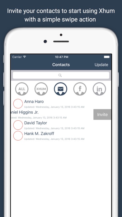 How to cancel & delete XHUM - Your Personal Contact Management Assistant That Manages Your Contacts Automagically For You from iphone & ipad 4