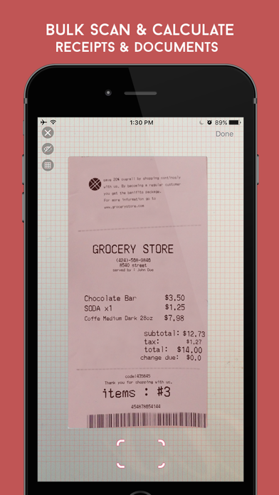 Screenshot #1 pour Camculator - Calculate Receipts Documents With Your Camera