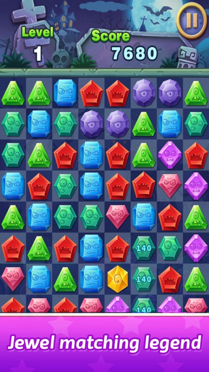 Zombie Attack Jewels Magic - Puzzle Gems