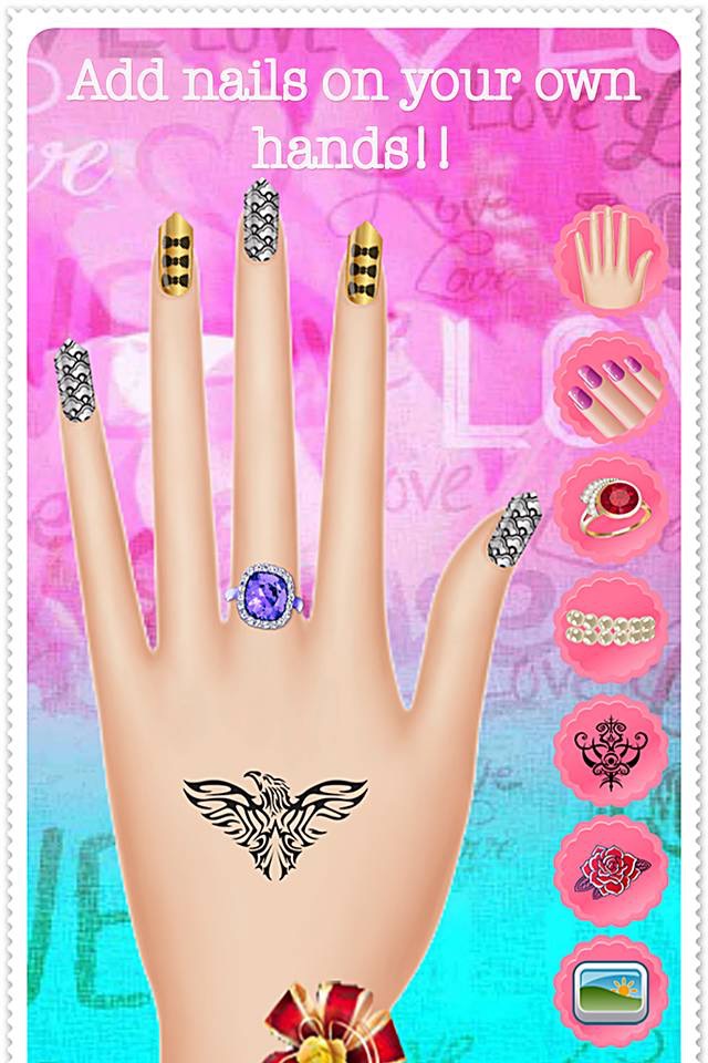 Nail Salon Spa - dress up and makeover games play free tattoo & makeup girls screenshot 3