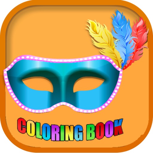 Coloring Book Masqurade Masks Icon