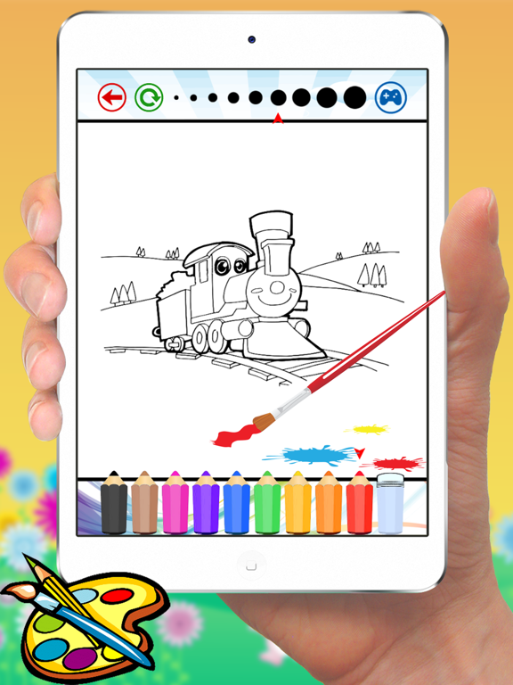 Train Coloring Book - Cute Drawing for Kids Free Games iPad screenshot