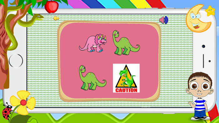 Learning Dinosaur Match and Matching Cards Puzzles Games for Toddlers or Little Kids