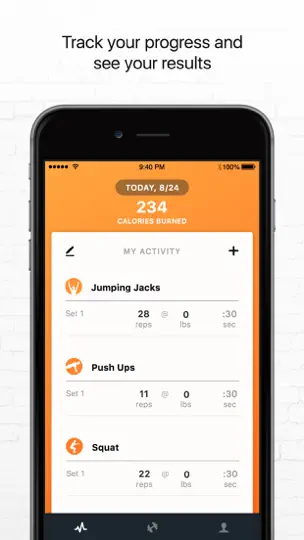 Captura de pantalla de 7 Minute Workout App By Track My Fitness en iPhone 5