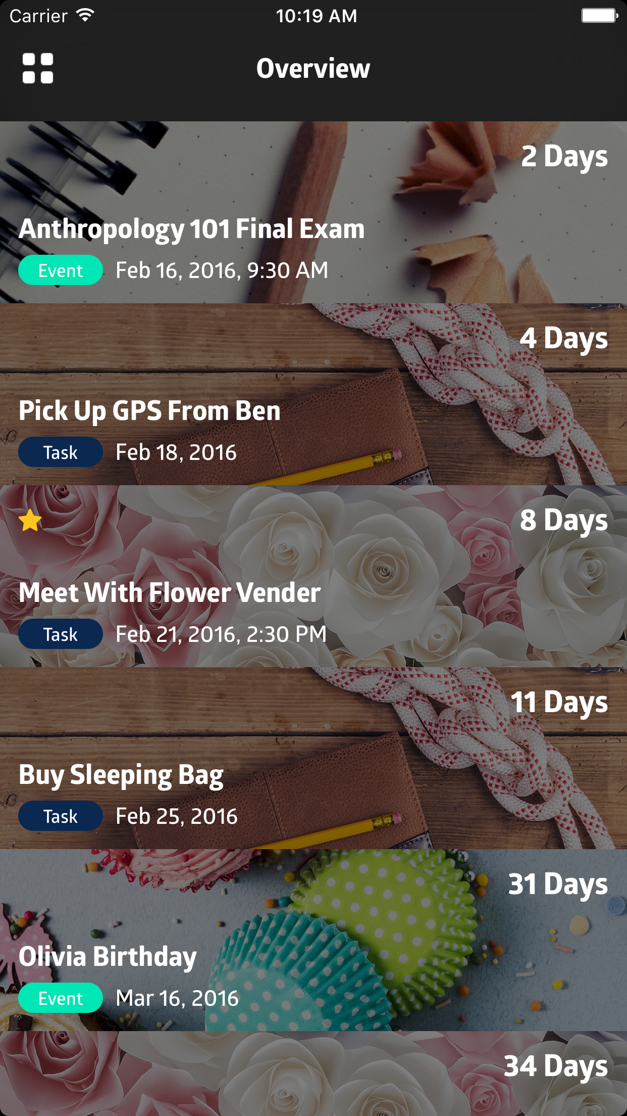 To:Day - Event planner, to-do list, date countdown & task manager screenshot 4