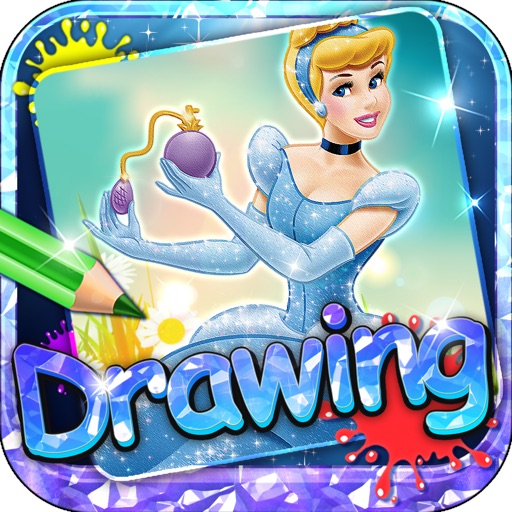 Drawing Desk Cinderella : Draw and Paint Coloring Books “ The Little Glass Slipper ” Edition