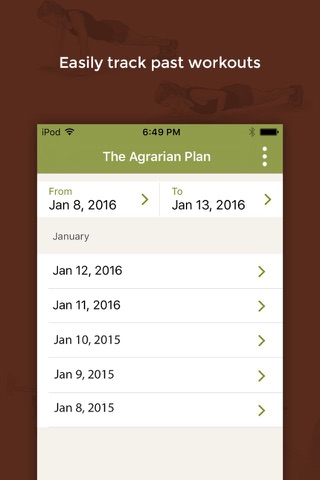 Agrarian Plan - Daily Exercise and Fitness Tracker screenshot 2