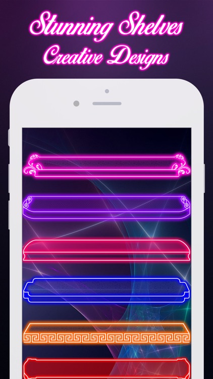 Glow Screen Wallpapers Maker-Icons, Shelves, Docks