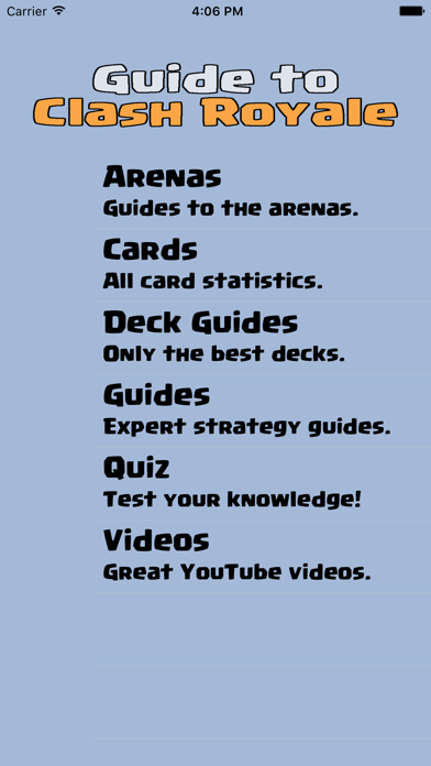 Screenshot #1 pour Guide for Clash Royale - Tips, strategy and deck building