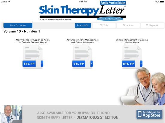 Skin Therapy Letter - Family Practice Edition iPad screenshot