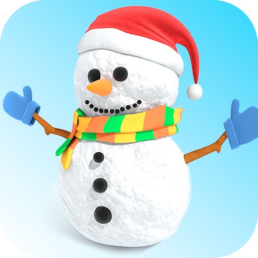 Live Snowman - AR Christmas greeting Cards.