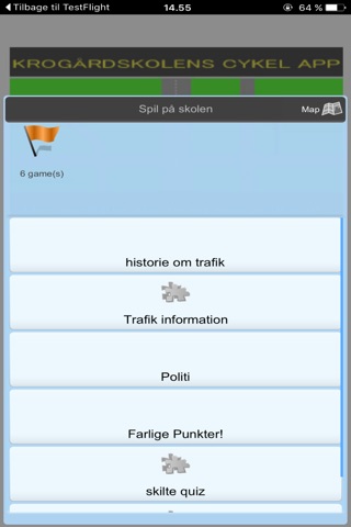 Krogårdskolens cykel app screenshot 2