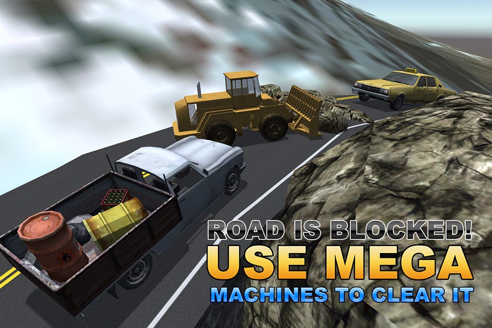 Land Sliding Rescue Crane – Drive mega trucks & cranes in this simulator game screenshot 3