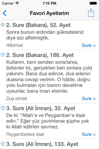 Kuranı Kerim Fihristi screenshot 4