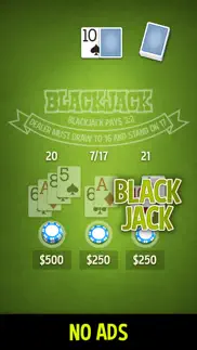 blackjack 21 - endless & free iphone screenshot 1