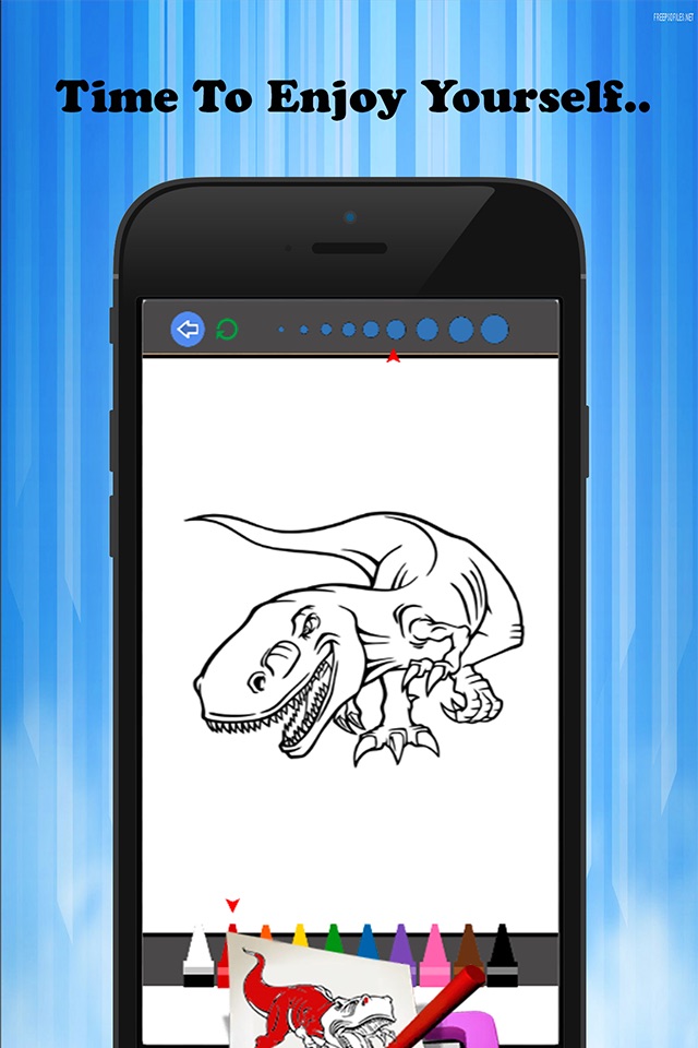 Dinosaur Paint and Coloring Book - Free Games For Kids screenshot 2