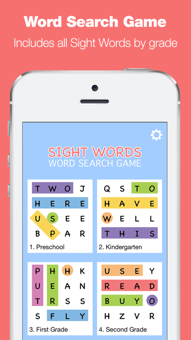 Screenshot #1 pour Sight Words Word Search Game