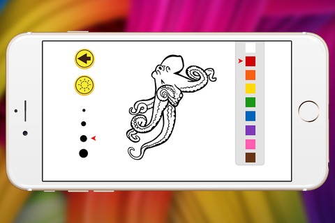 octopus and jelly fish coloring book for fancy kid screenshot 3