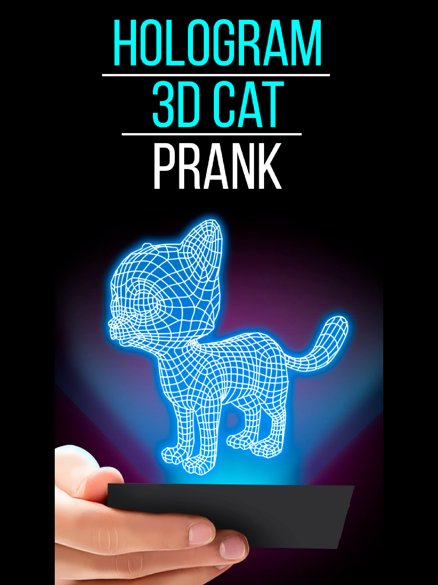 Hologram 3D Cat Prank