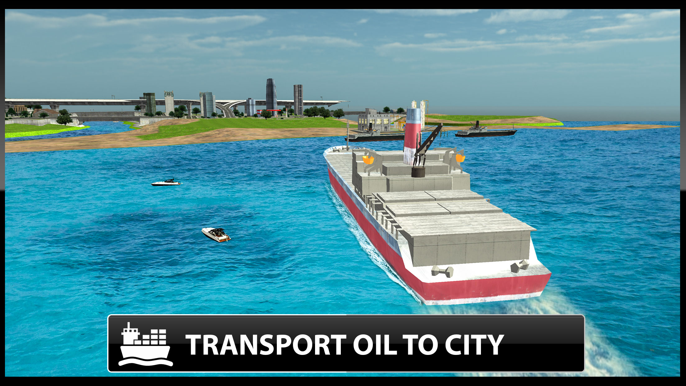 Transport Oil 3D - Cruise Cargo Ship and Truck Simulator screenshot 2